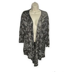 Zozo Knit Cardigan Open Front 3/4 Length Sleeve Light Weight Sweater Size L